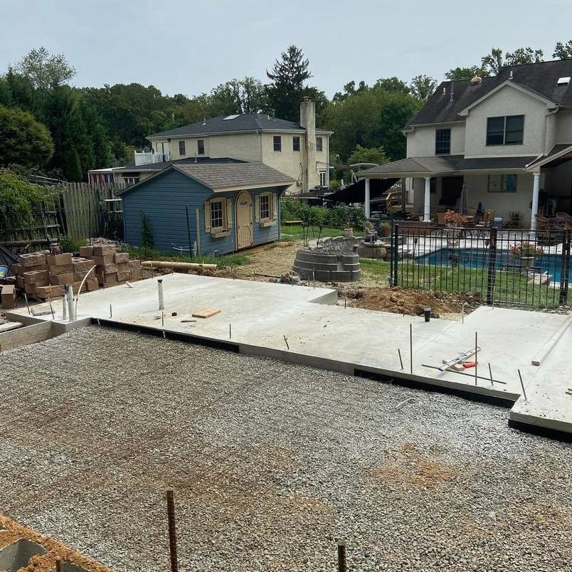 Residential Flatwork — Residential concrete project in Broomall, PA